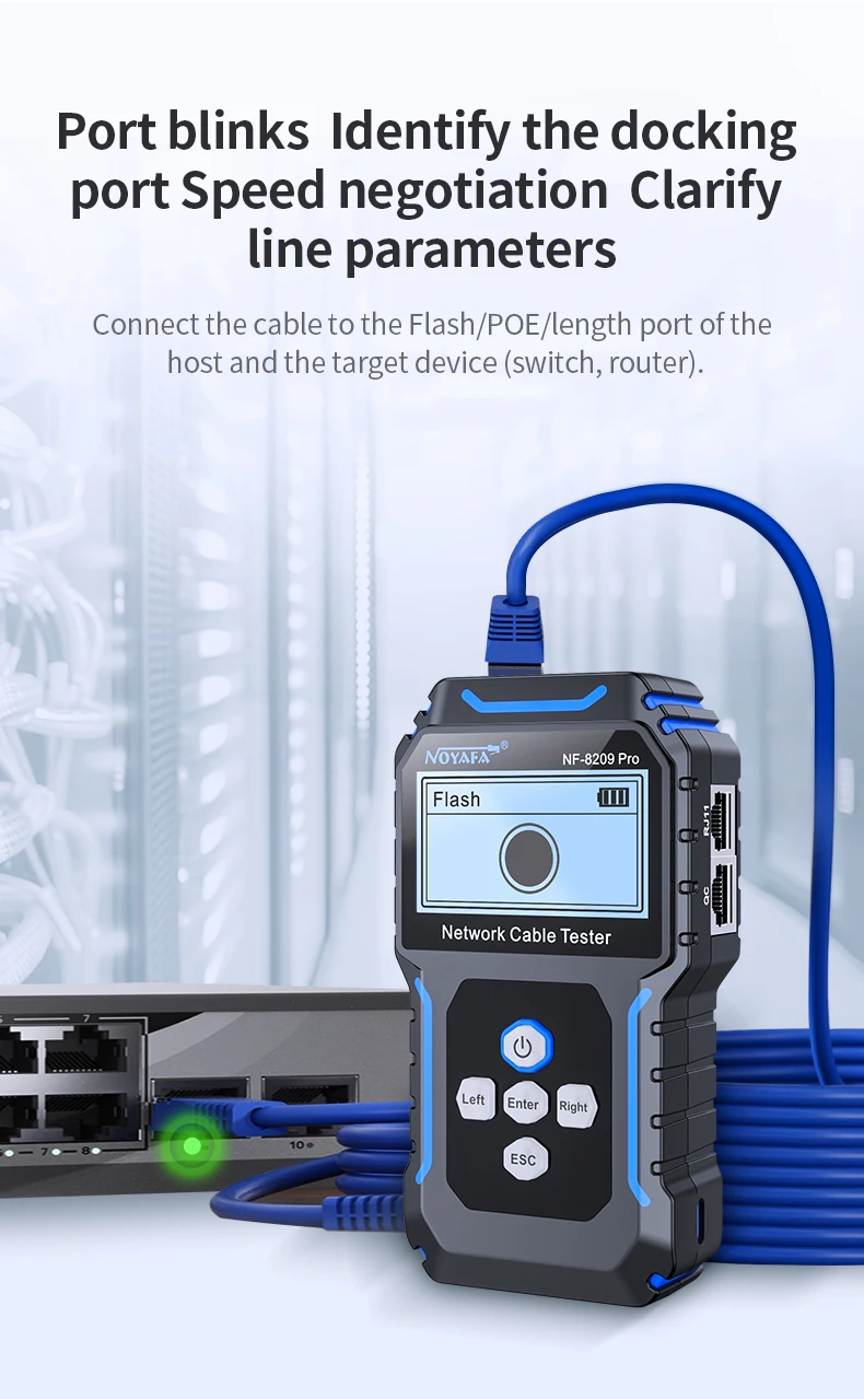 Máy kiểm tra, test cáp mạng NOYAFA NF-8209 Pro test POE NCV